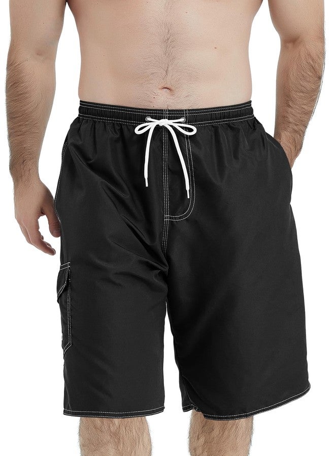 سكوتامالون شورت سباحة رجالي من سكوتامالون، سريع الجفاف مع بطانة شبكية، أسود - Image 1